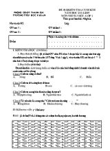 Đề kiểm tra cuối học kỳ II môn Tiếng Việt Lớp 1 - Năm học 2014-2015 - Trường TH Kim An (Có đáp án)